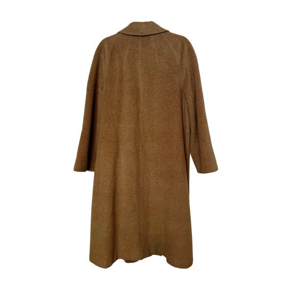 Vintage Juli de Roma Coat Women's Large Tan Brown Kajjmir Faux Cashmere Overcoat - Picture 7 of 9